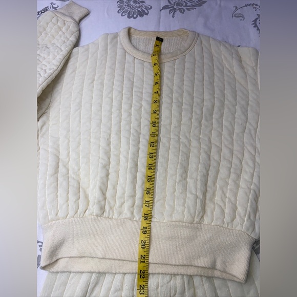 Vintage 1960s IC Penny Pullover
Thermal Insulated Crewneck Top
&Bottom Small - Picture 3 of 10
